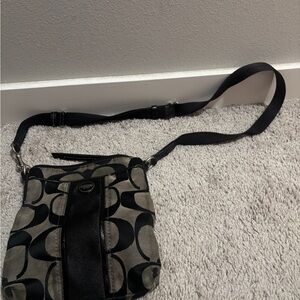 Coach Black and Gray Crossbody Bag